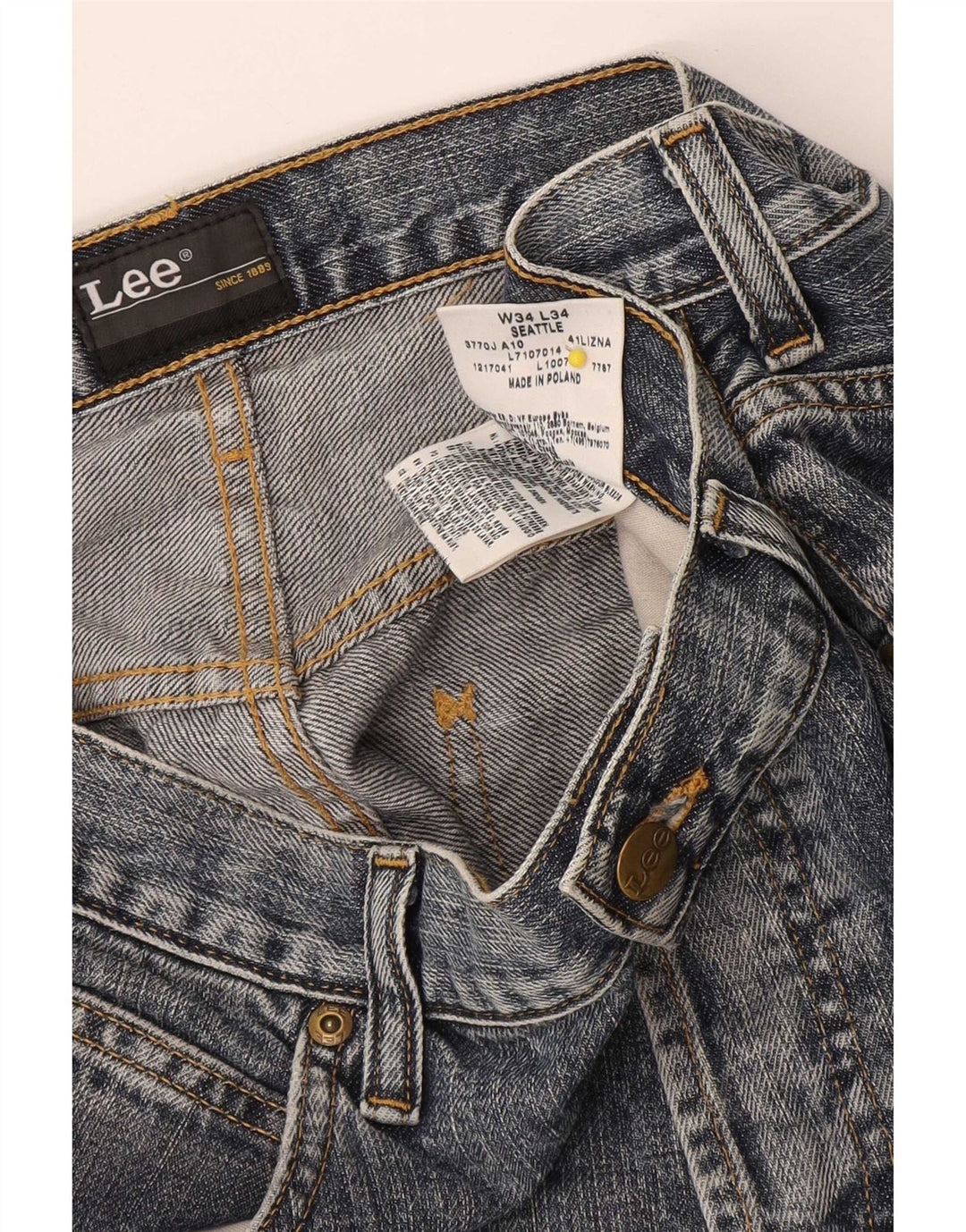Lee Jean droit homme W34 L34 bleu coton
