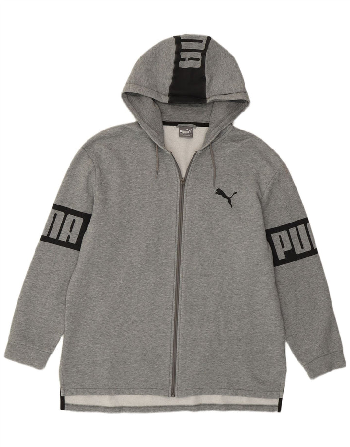 Puma Sweat à Capuche Graphique Zippé Homme XL Gris Coton