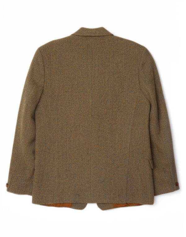 Dunn &Co Mens Harris Tweed UK 40 Large Marron Chevrons Laine Classique