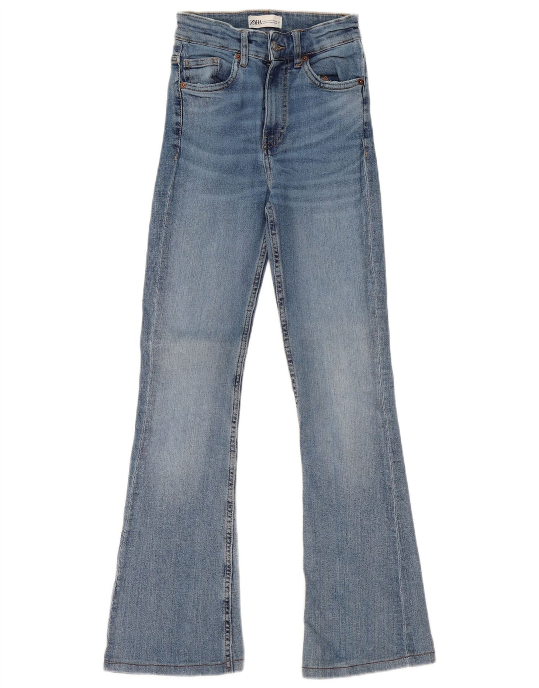 Zara Jean évasé pour femme EU 34 2XS W24 L31 Bleu