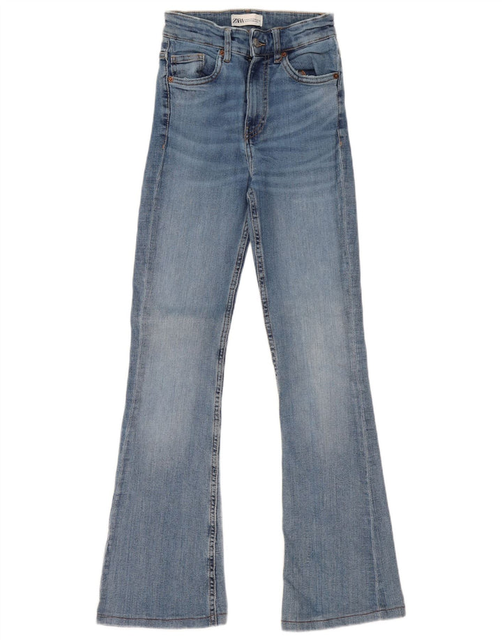Zara Jean évasé pour femme EU 34 2XS W24 L31 Bleu