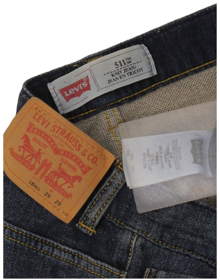 Levi's Garçon 511 Jean Slim 15-16 ans W29 L29 Bleu Coton