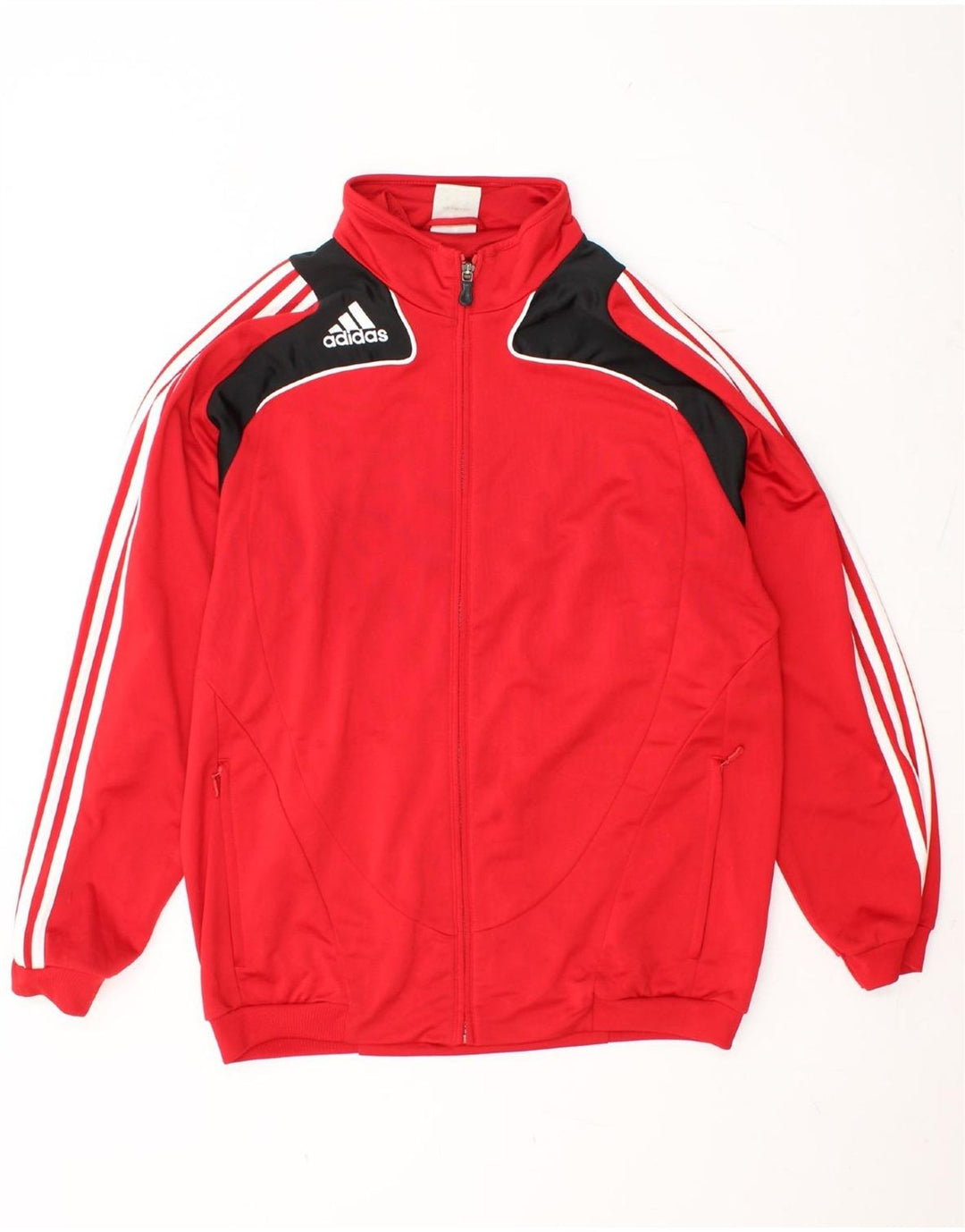 ADIDAS Veste de survêtement pour homme UK 42/44 Grand Rouge Colorblock Polyester