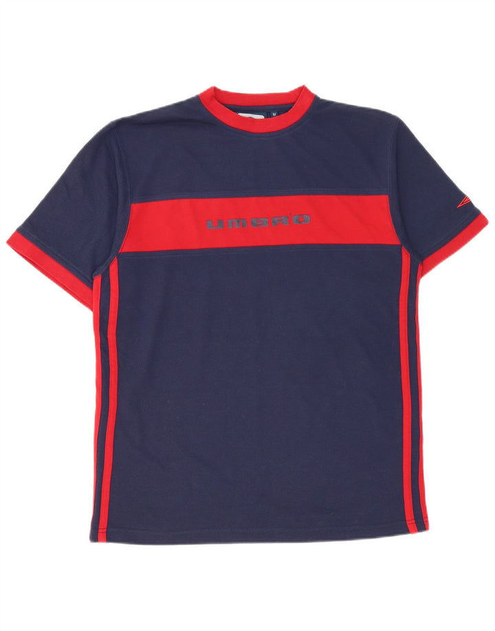 Umbro T-Shirt Graphique Homme Bleu Marine Moyen Polyester Colorblock