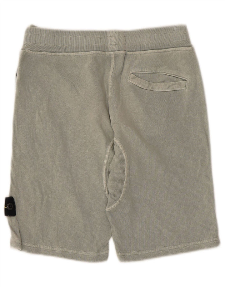 Stone Island Short de Sport Garçon 9-10 Ans Gris Coton