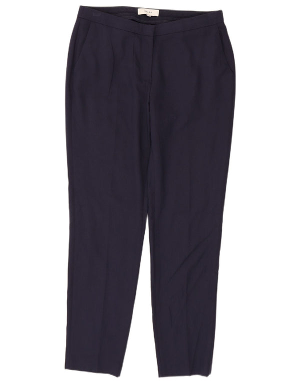Reiss Pantalon Chino Slim Fit Femme UK 12 Medium W32 L29 Bleu Marine Viscose