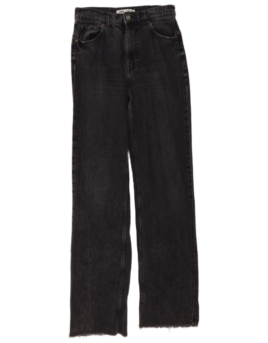 Zara Jean droit femme EU 36 Small W26 L33 coton gris