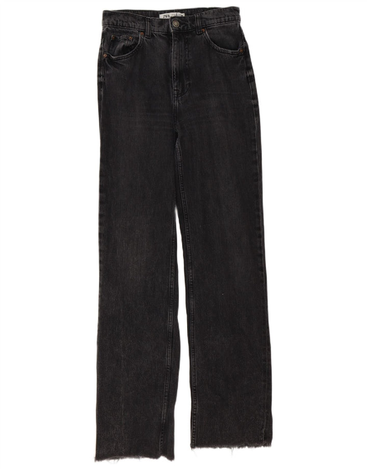 Zara Jean droit femme EU 36 Small W26 L33 coton gris