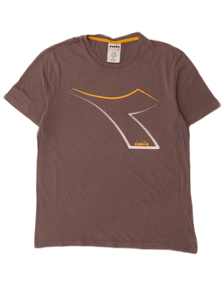Diadora T-Shirt Graphique Haut Petit Gris Coton Homme