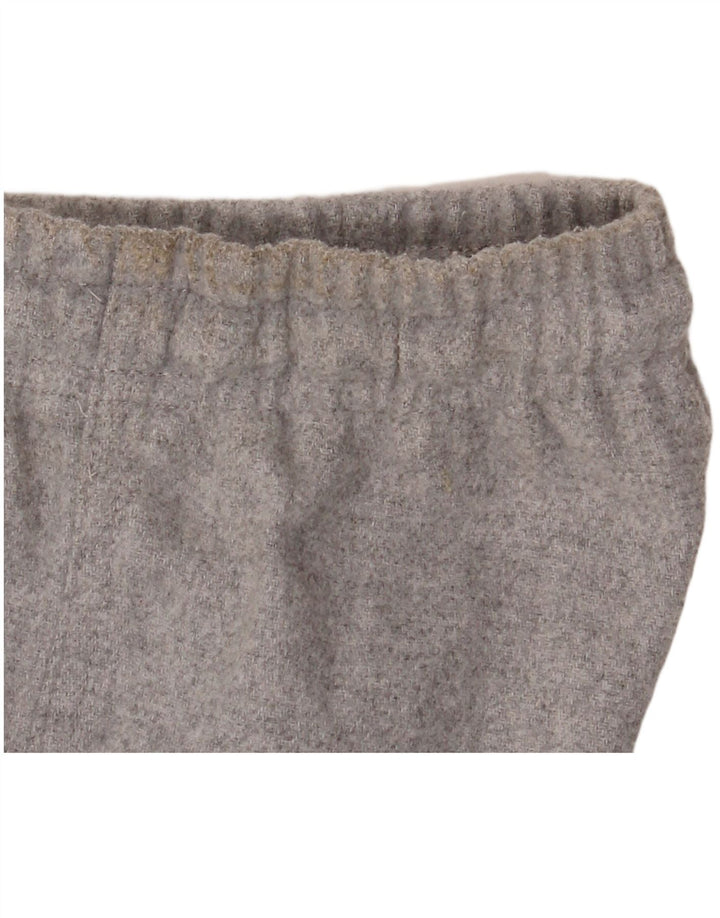 Zara Pantalon décontracté à jambe large pour femme Medium W28 L30 Gris Polyester