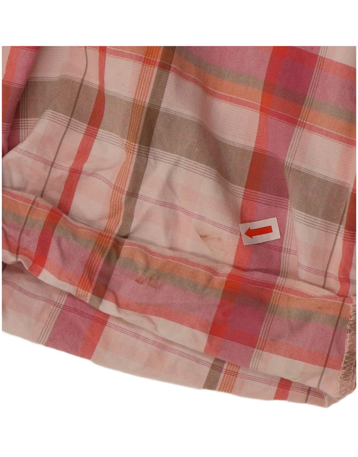 EDDIE BAUER Short Chino Femme US 6 Medium W32 Rose à Carreaux Coton