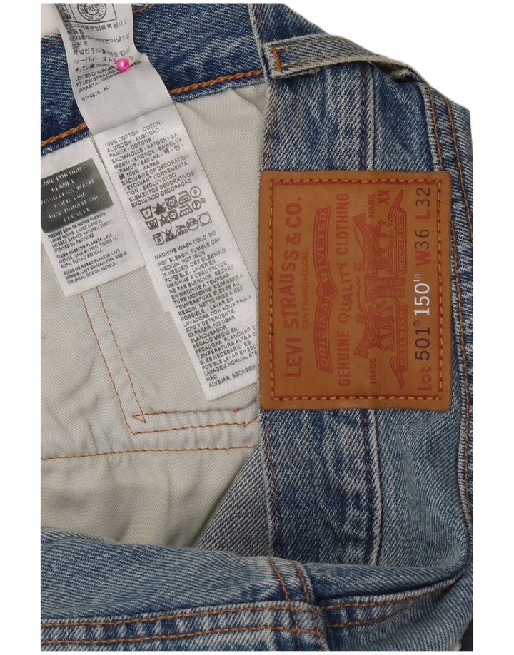 Levi's Jean Droit 501 Homme W36 L32 Bleu Patchwork Coton