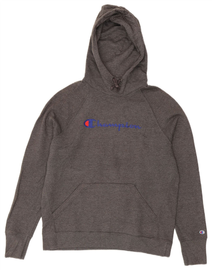 Champion Pull à capuche graphique pour femme UK 14 Gris moyen