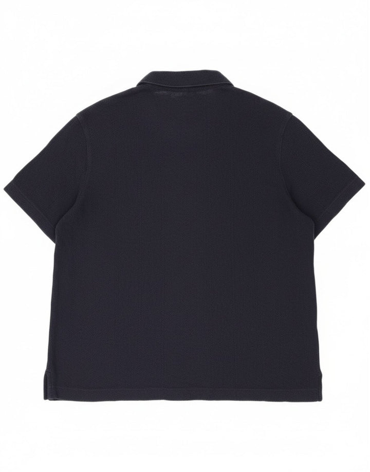 Marks & Spencer Chemise à manches courtes pour homme 2XL Bleu marine Coton