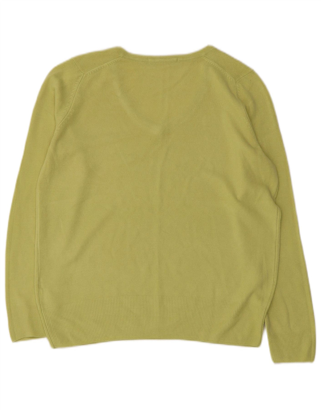 MARKS & SPENCER Pull surdimensionné à col en V pour femme UK 10 Petit Vert