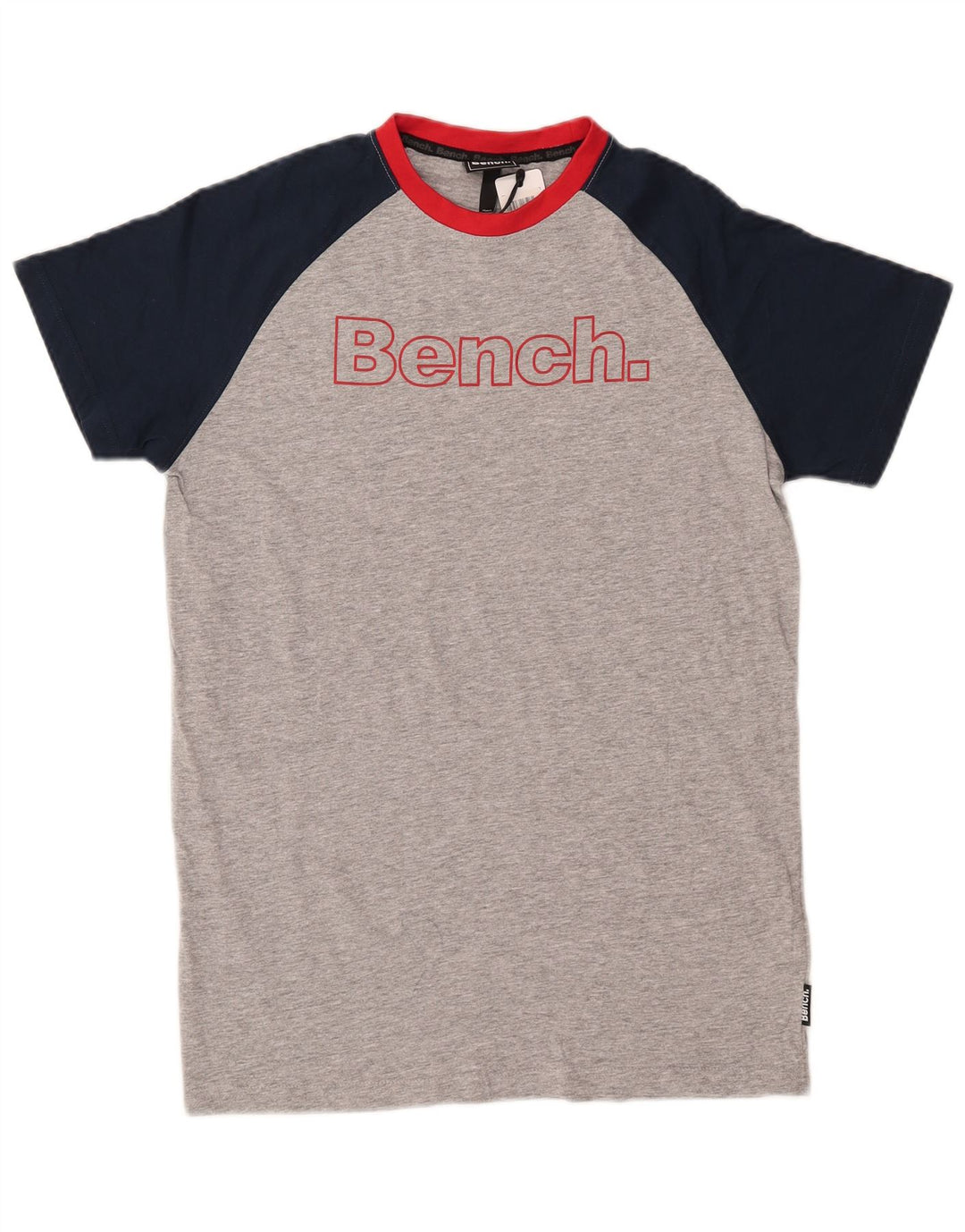 BENCH T-Shirt Graphique Garçon 12-13 ans Gris Colorblock Coton