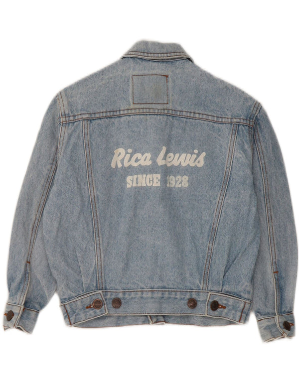 Rica Lewis Veste en jean graphique pour bébé garçon 18-24 mois Bleu Coton