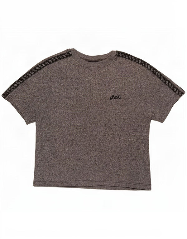 Asics T-Shirt Graphique Homme Gris Moyen Moucheté Coton