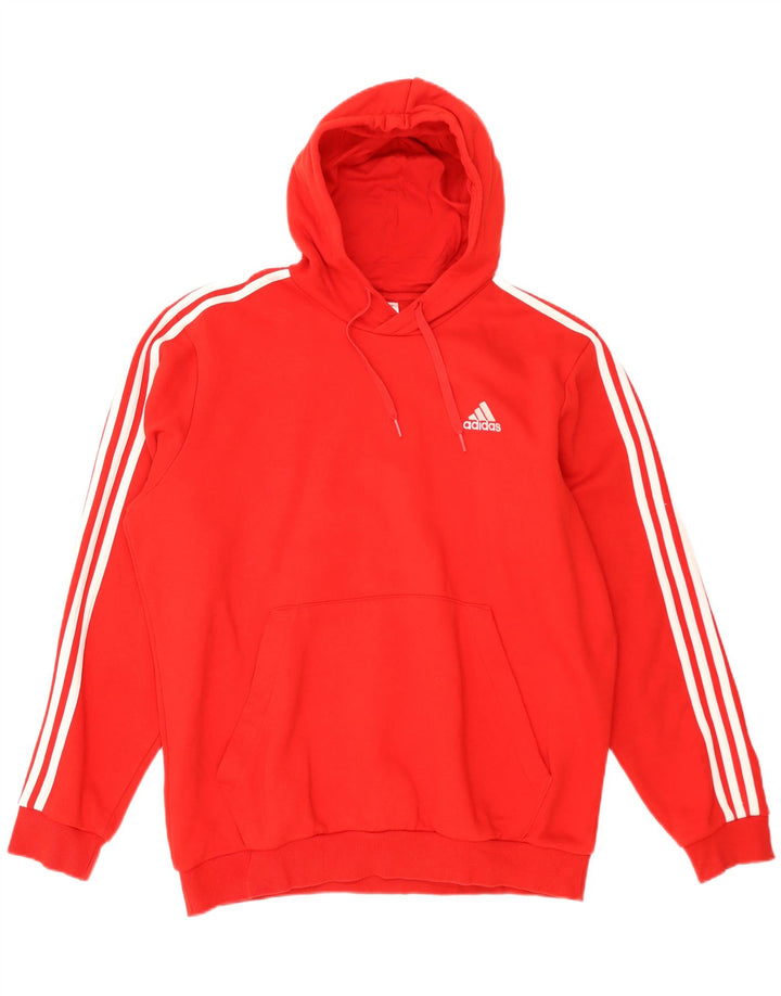 Adidas Pull à capuche pour homme XL Rouge Polyester
