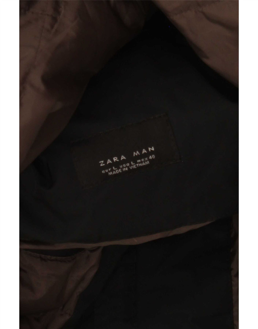 Zara Manteau rembourré pour homme UK 40 Large Noir