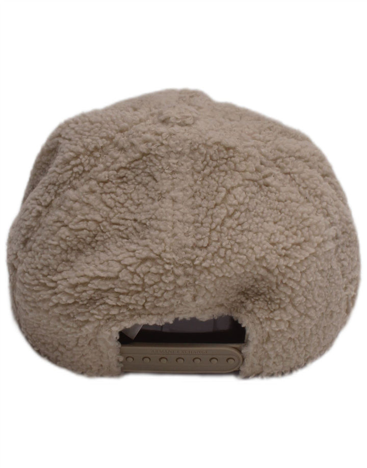 Armani Exchange Casquette de baseball en polaire pour homme Taille unique en polyester blanc cassé