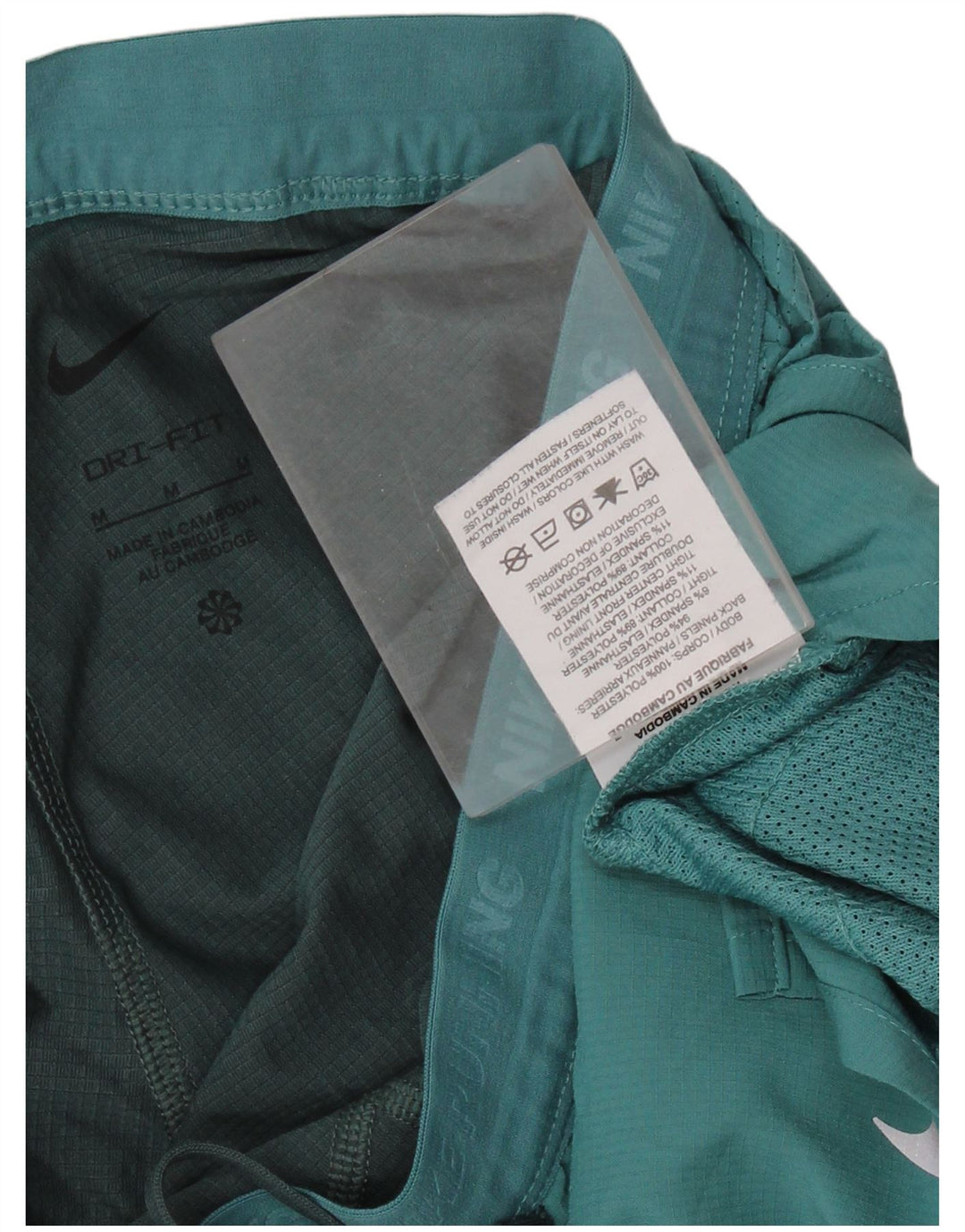 NIKE Short de sport Dri Fit Graphic pour femme UK 14 Vert moyen Polyester