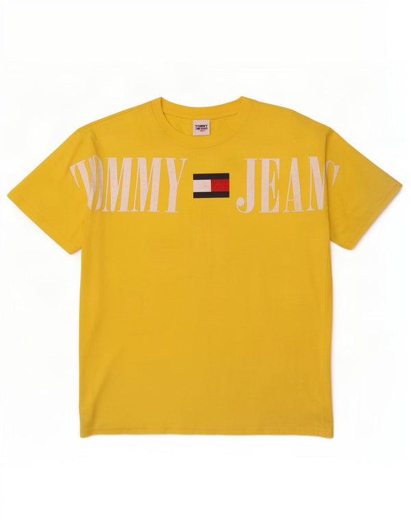 Tommy Hilfiger T-Shirt Graphique Homme Jaune Moyen Coton