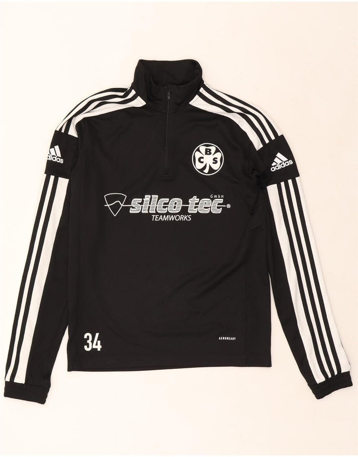 ADIDAS Mens Celtics Graphic Pullover Tracksuit Top Small Black Colourblock