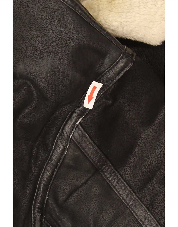Conbipel Veste en peau de mouton pour homme UK 42 XL Cuir noir