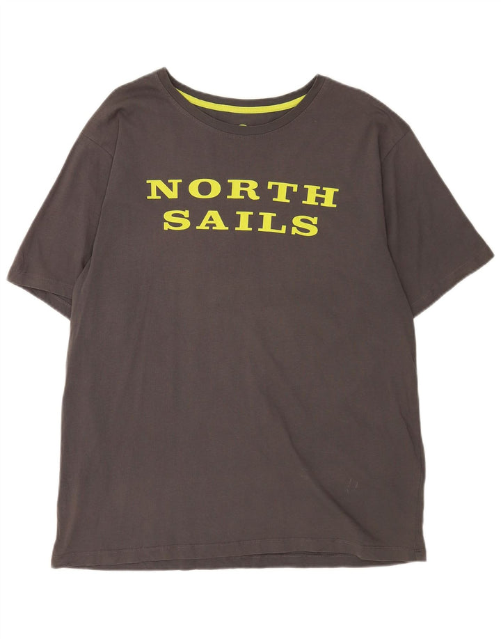 NORTH SAILS T-Shirt Graphique Homme Haut XL Gris Coton