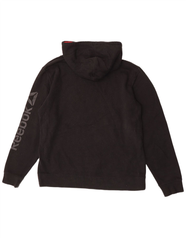 Reebok Pull à Capuche Graphic Homme Noir Moyen Coton