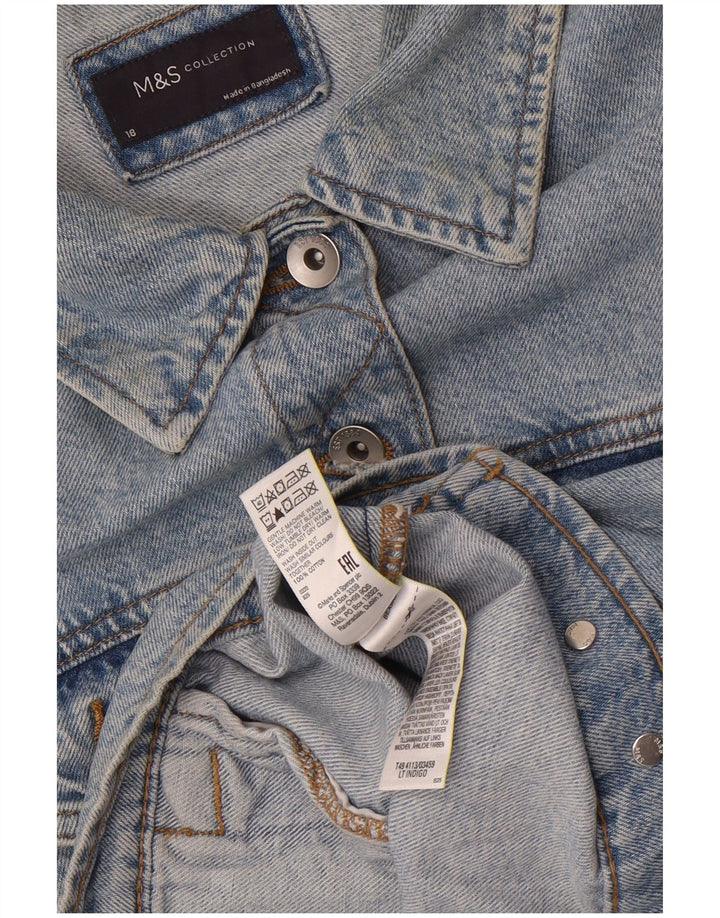 Marks & Spencer Veste en Jean Femme UK 18 XL Bleu Coton