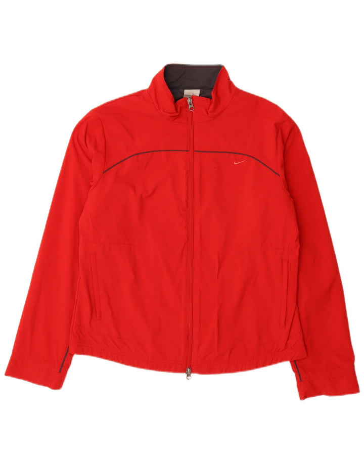NIKE Veste de survêtement pour femme UK 10/12 Nylon rouge moyen