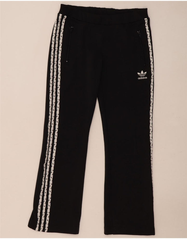 Adidas Pantalon de survêtement graphique pour femme UK 8 Small Noir Polyester