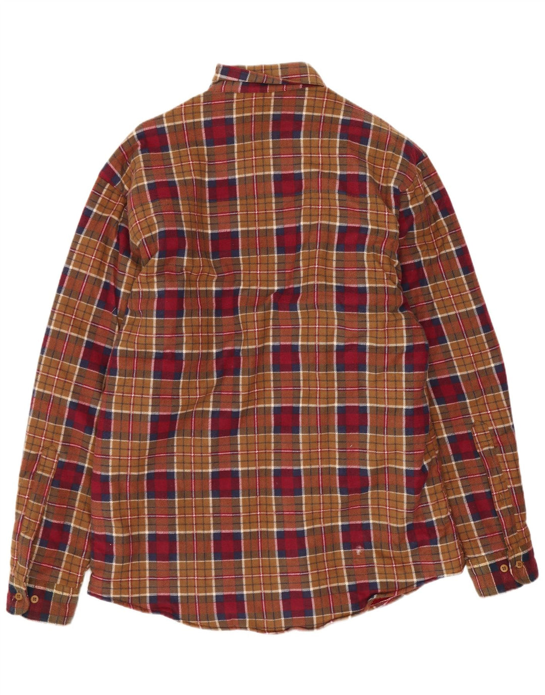 vintage Mens Lumberjack Flanelle Chemise Grand Marron Check Coton