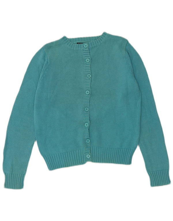 Zara Womens Crop Cardigan Sweater UK 14 Grand Bleu Coton
