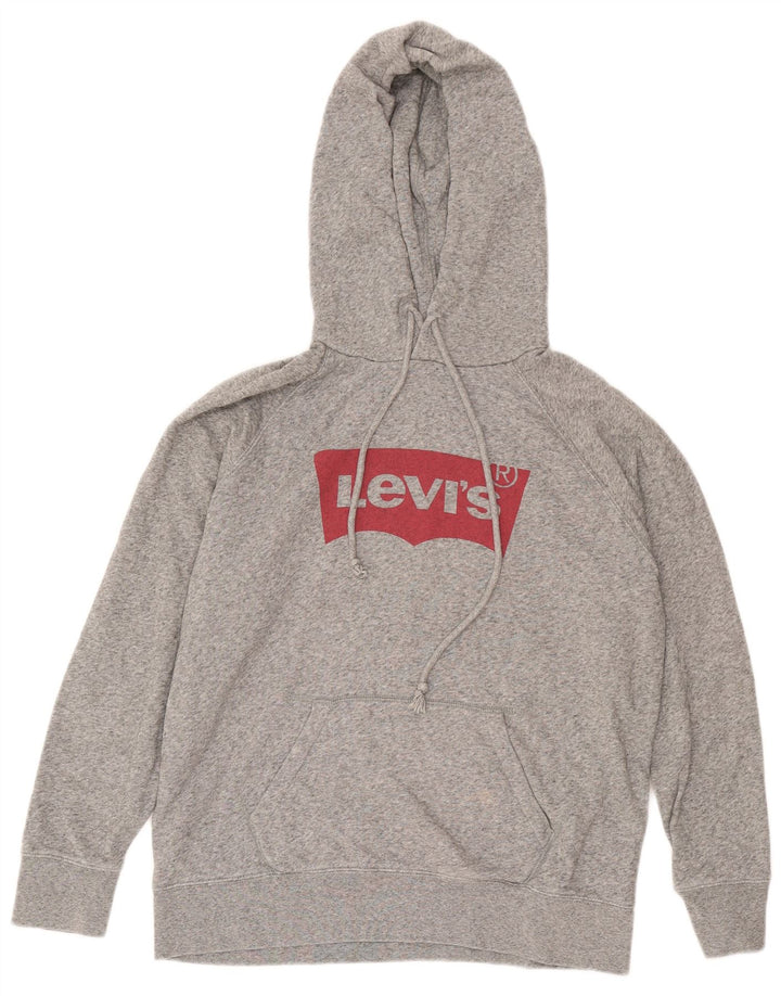 Levi's Pull à Capuche Graphique Homme Gris Moyen Moucheté Coton