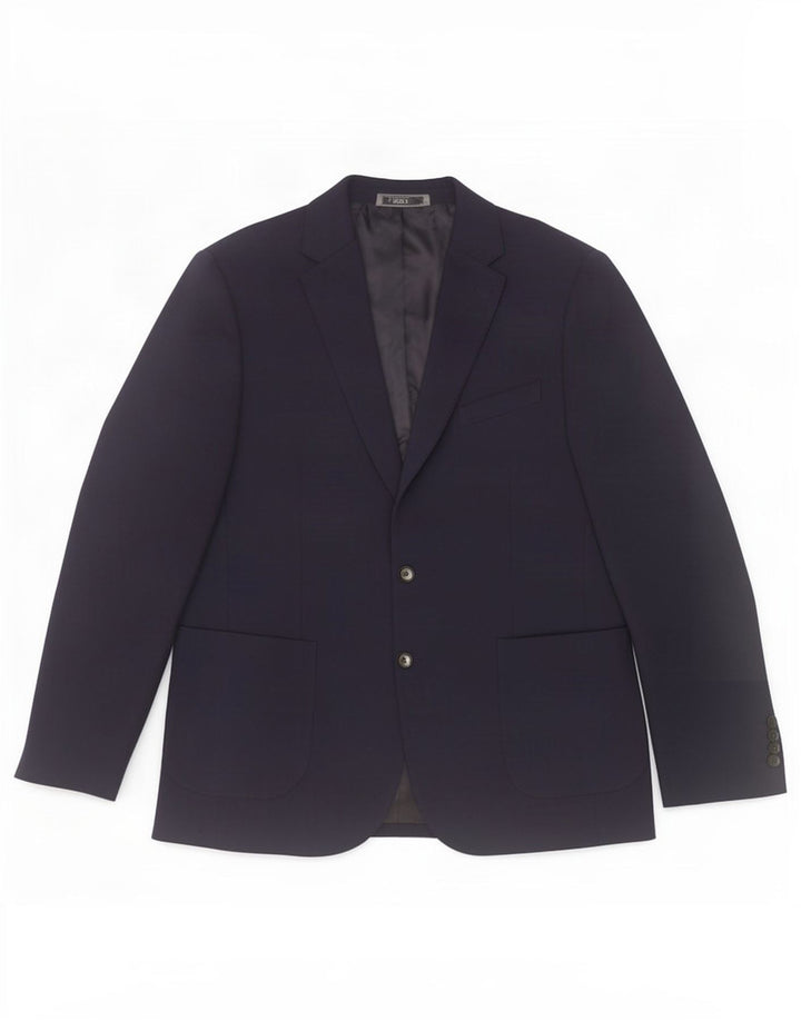 Marks & Spencer Veste blazer à 2 boutons pour homme UK 42 Large Bleu Marine Polyamide