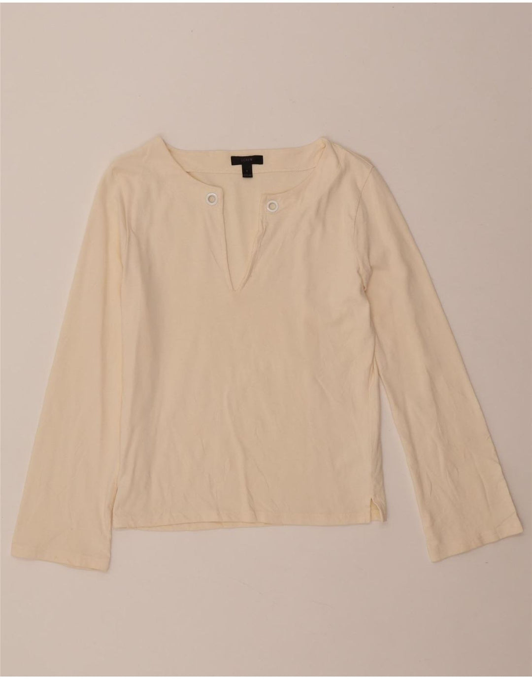 J. Crew Chemisier à manches longues pour femme UK 10 Petit coton beige