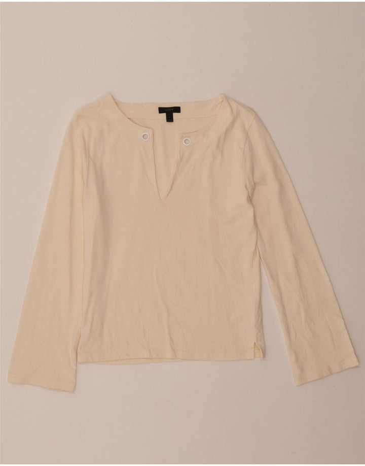 J. Crew Chemisier à manches longues pour femme UK 10 Petit coton beige