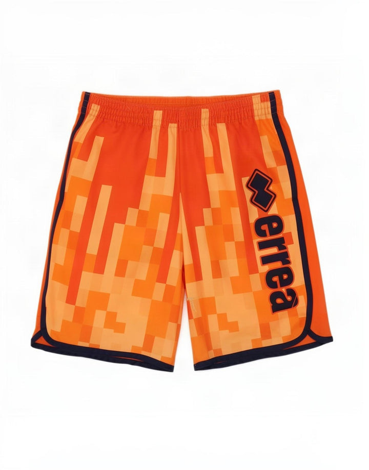 Errea Short de Sport Graphique Homme Petit Polyester Géométrique Orange