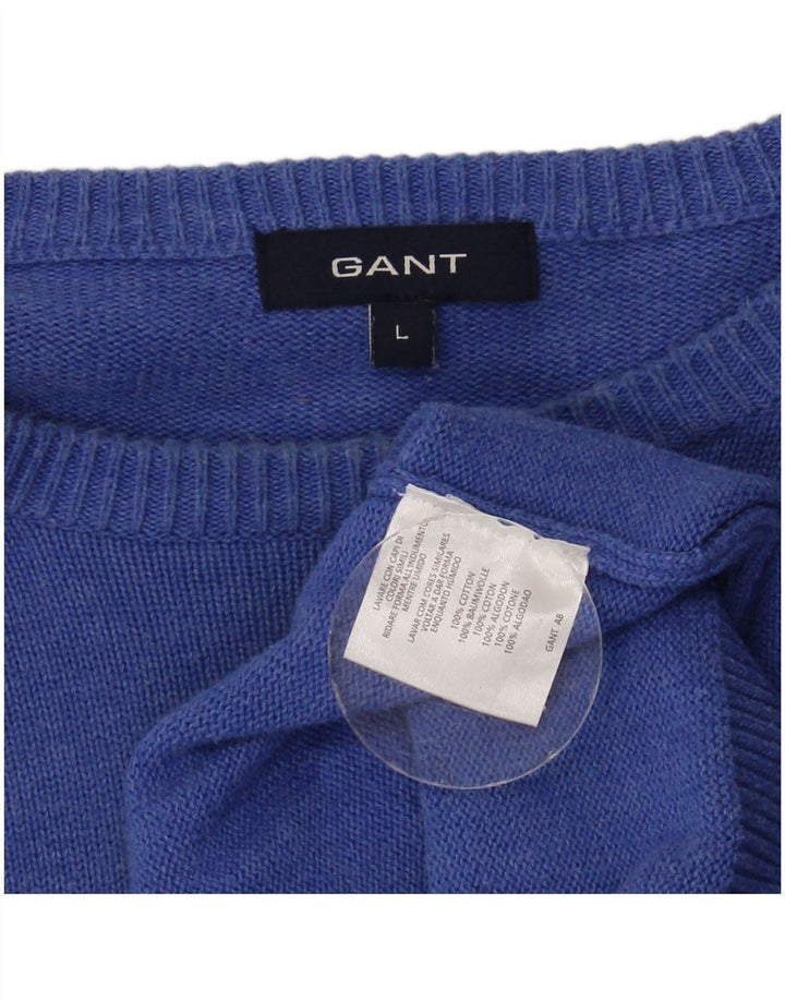 Gant Pull col bateau homme grand bleu coton