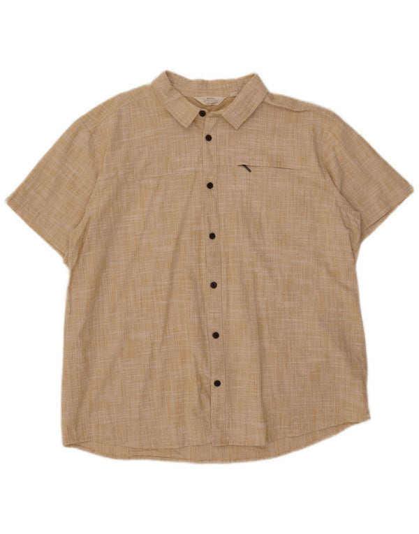 Mountain Warehouse Chemise à manches courtes pour homme en coton beige 2XL