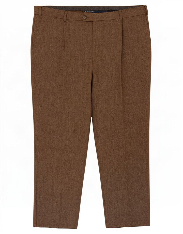 Marks & Spencer Pantalon de costume coupe classique pour homme W40 L29 Beige à chevrons