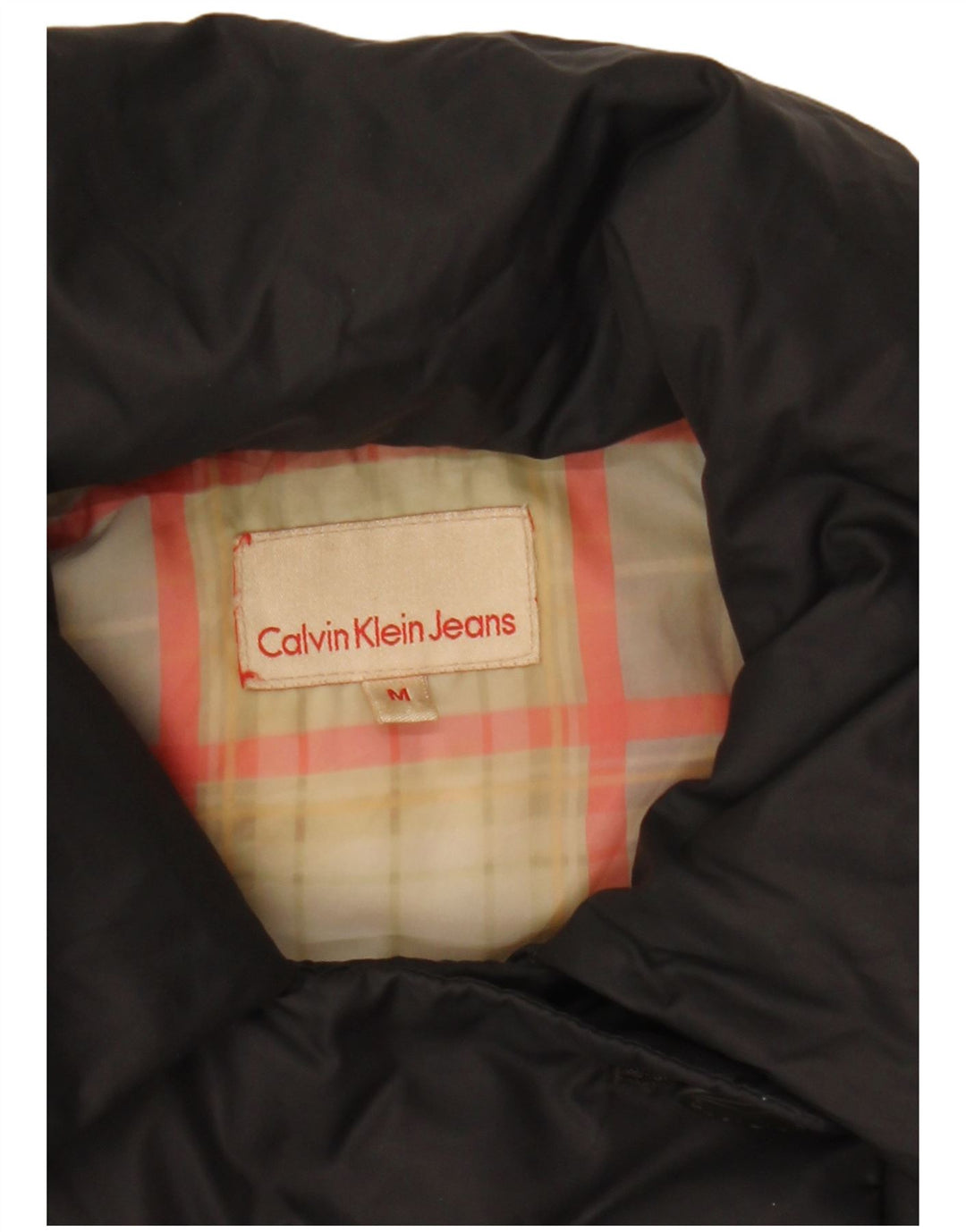 Calvin Klein Jeans Manteau rembourré à double boutonnage pour femme UK 14 Noir moyen