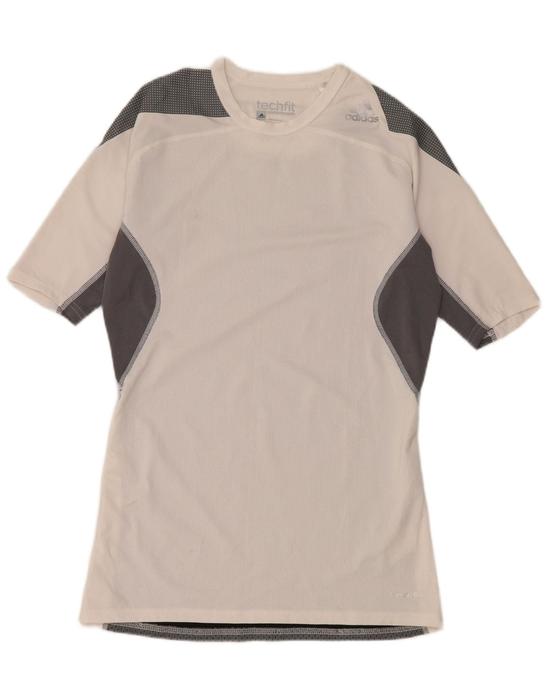 Adidas T-shirt de compression graphique pour homme, grand, blanc, color block