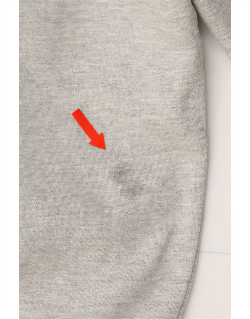 SCHOTT Womens Zip Hoodie Sweater UK 16 Large Grey Cotton Vintage Schott and Second-Hand Schott from Messina Hembry 