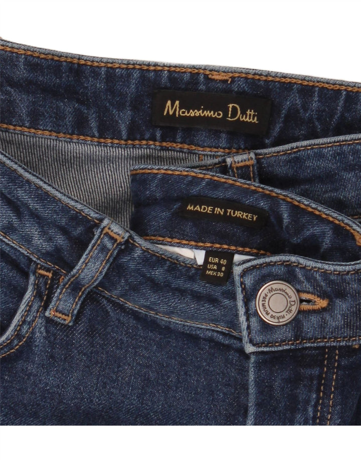 Massimo Dutti Jean slim pour femme EU 40 Medium W30 L30 Bleu Coton