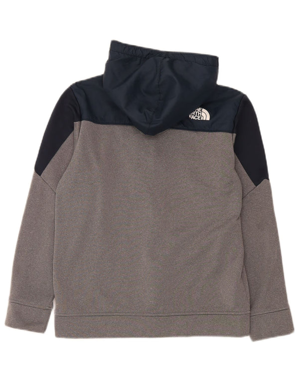 The North Face Pull à capuche zippé pour garçon 11-12 ans Large Gris Colorblock