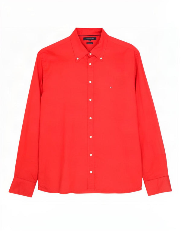 Tommy Hilfiger Chemise Homme XL Lin Rouge